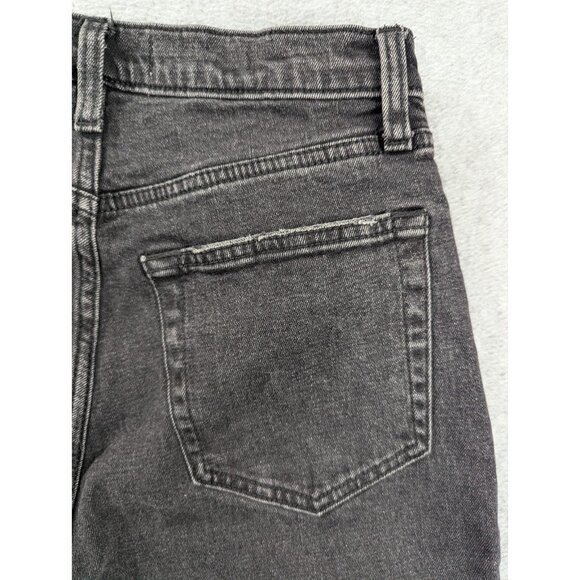 Abercrombie Fitch Jeans Womens Size 28 Black Ankle Straight High Rise Distressed - Picture 11 of 15